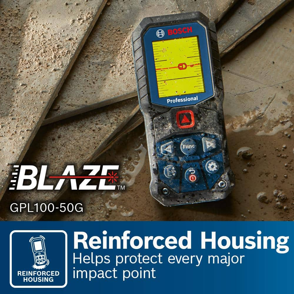 Bosch BLAZE 165 ft. Laser Distance Tape Measuring Tool with Color Screen and Measurement Rounding Functionality GLM165-22