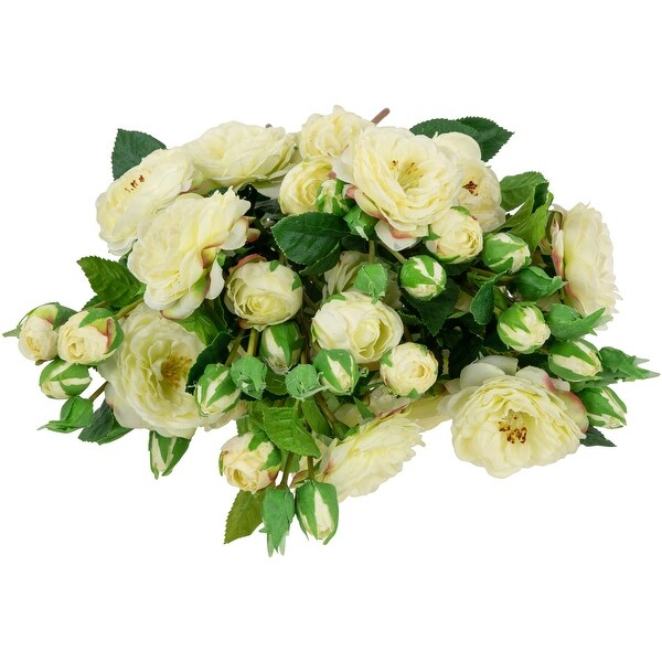 real touch™ white artificial camellia rose floral sprays set of 6 23