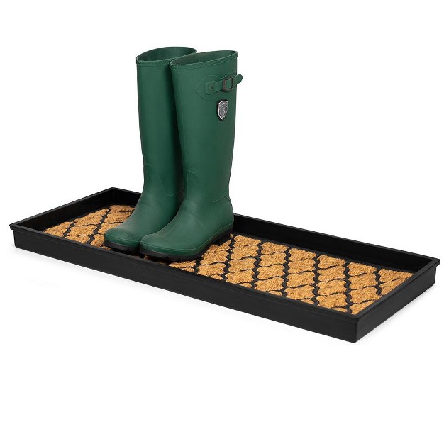 Birdrock Home Rubber Boot Tray With Coir Insert 34 Inch