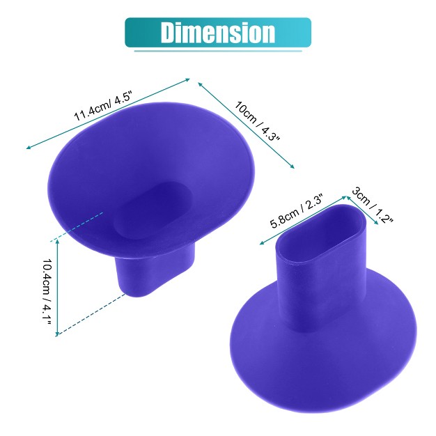 Unique Bargains Oil Funnel Silicone Oil Change Funnel For Utvs Atvs Cars Motorcycles Trucks Blue