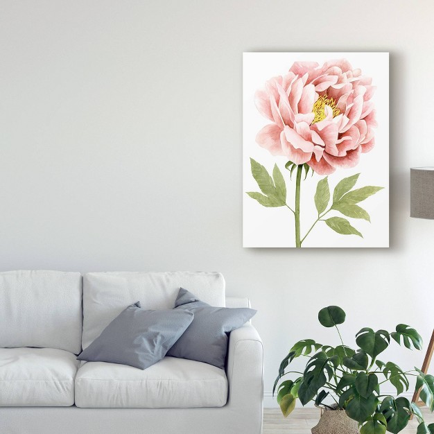 Grace Popp x27 watercolor Peony I x27 Canvas Art Trademark Fine Art