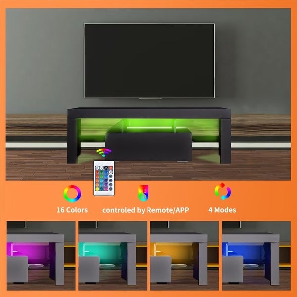 TV stand with Storage 55 inch LED TV Media Console Entertainment Center - 73 inches in width