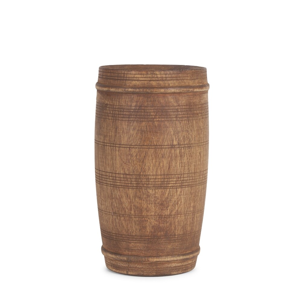 Porta Large Medium Brown Reclaimed Wooden Pot