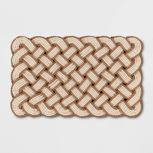 Lovers Knot Doormat Cream brown