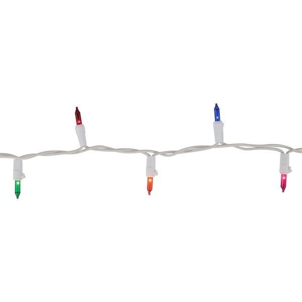 35Count MultiColor Mini Christmas Light Set 7ft White Wire