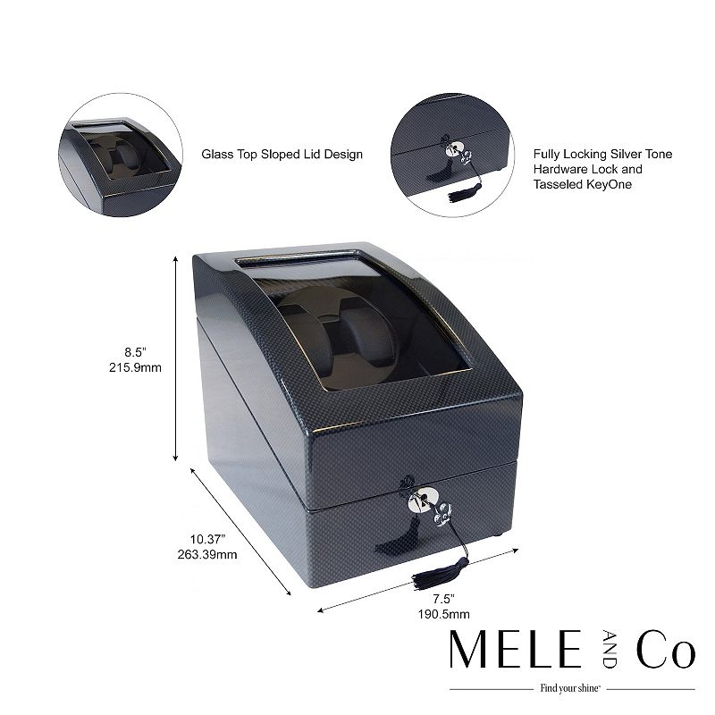 Mele and Co. Madison Burke Black Gloss Watch Winder