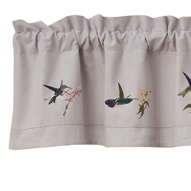 Hummingbird Embroiderd Lined Valance 60 x27 x27 X 14 x27 x27