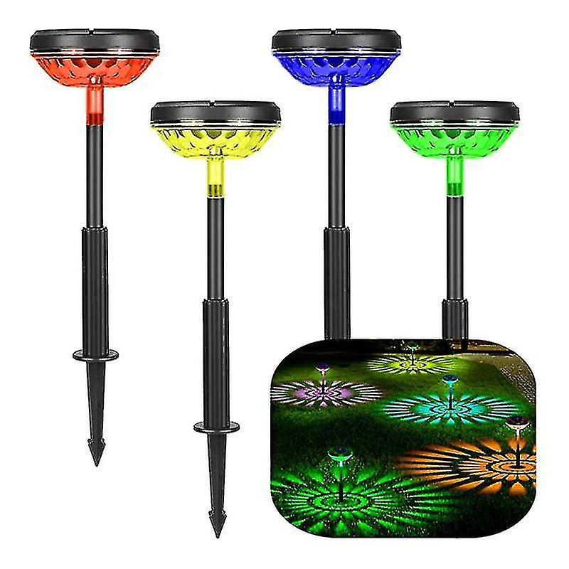 4pcs Solar Street Light Lawn Light Waterproof Solar Street Light Garden Walkway Yard Landscape