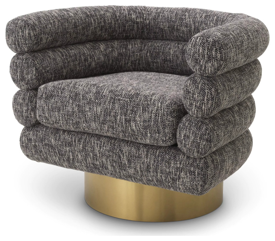 Contemporary Upholstered Swivel Chair  Eichholtz Maguire   Contemporary   Armchairs And Accent Chairs   by Oroa   Distinctive Furniture  Houzz