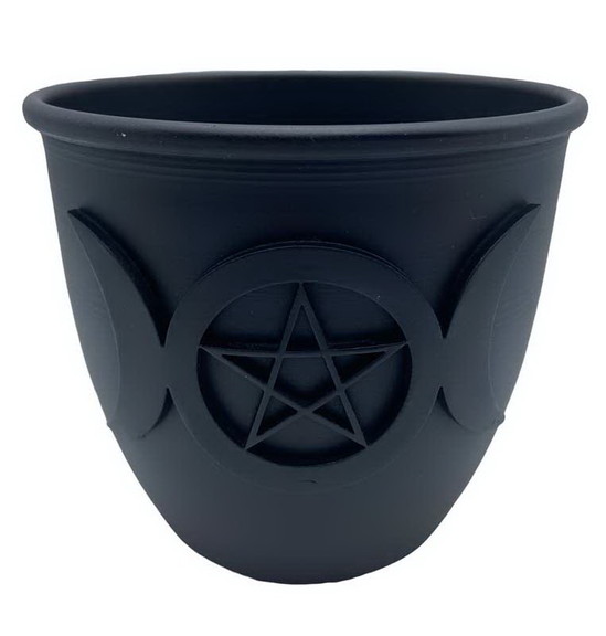 AzureGreen CH048  3 1/2 Triple Moon   Pentagram c...