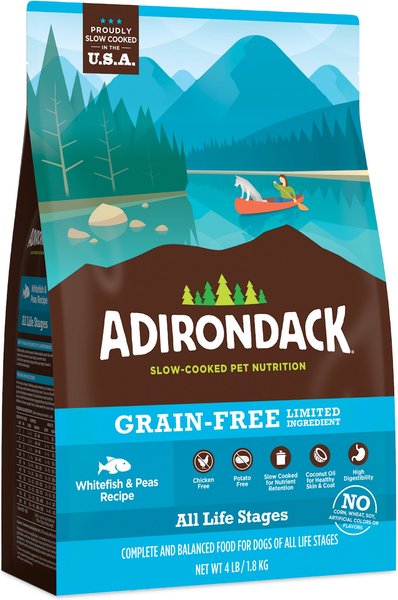 Adirondack Limited Ingredient Whitefish and Peas Recipe Grain-Free Dry Dog Food