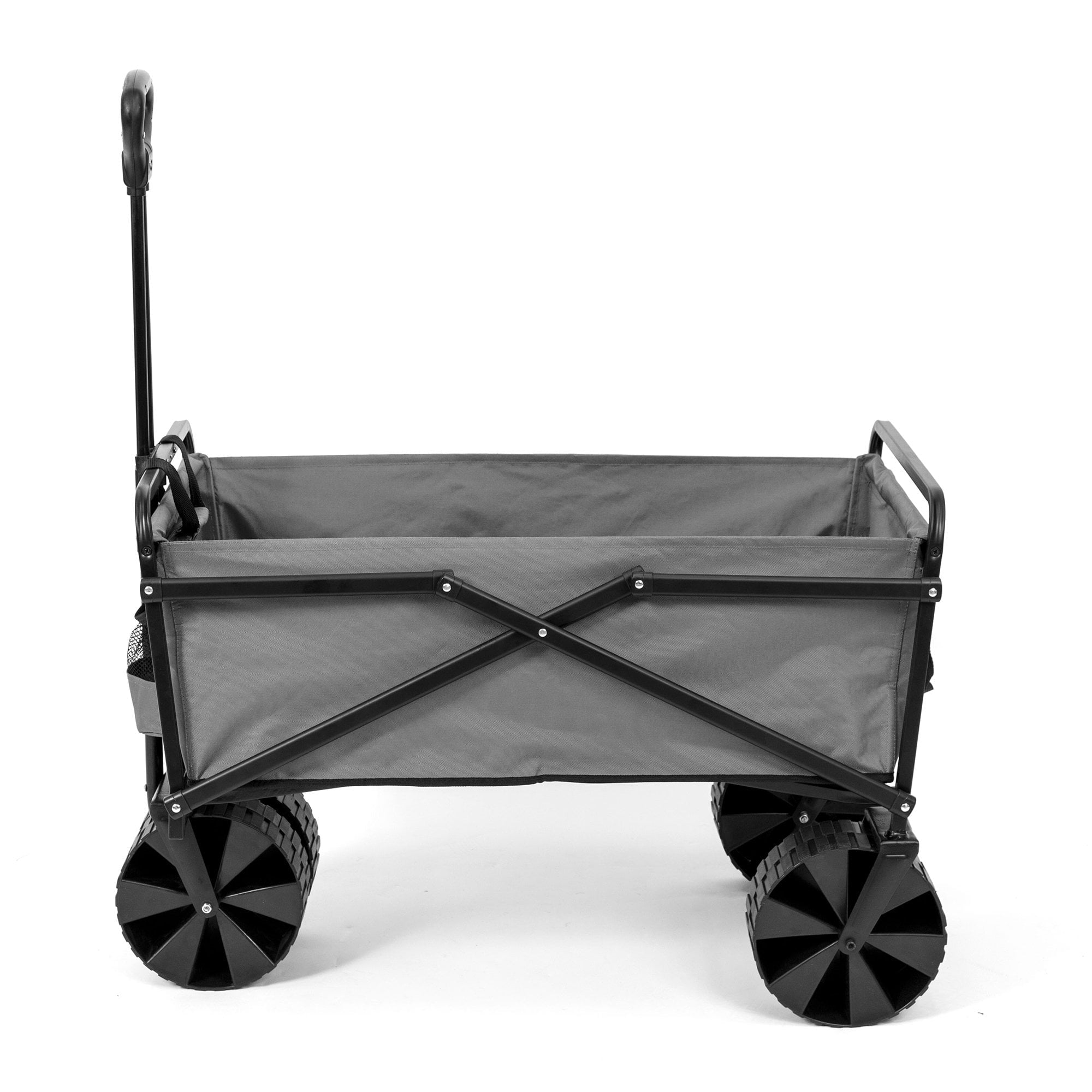 Seina 150lb Capacity Collapsible Steel Outdoor Utility Wagon Cart, Gray