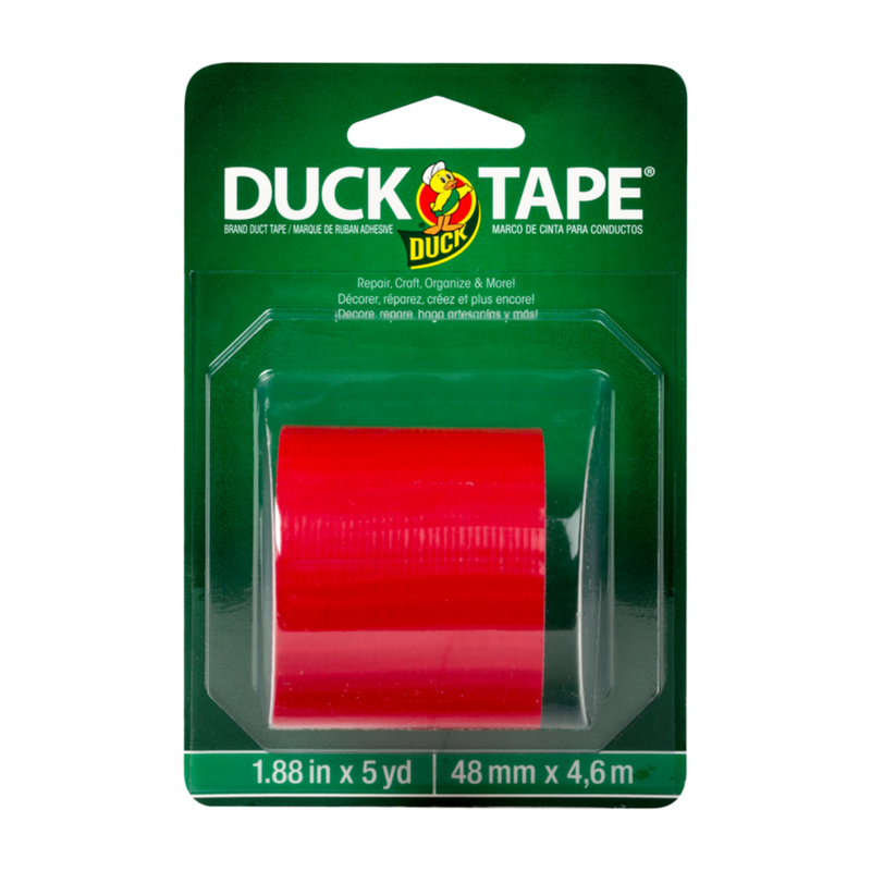 Duck 1.88 in. W X 5 yd L Red Solid Duct Tape