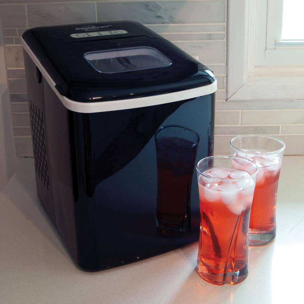 Koolatron 136 in 26 lb of Ice Per Day Countertop Portable Ice Maker in Black