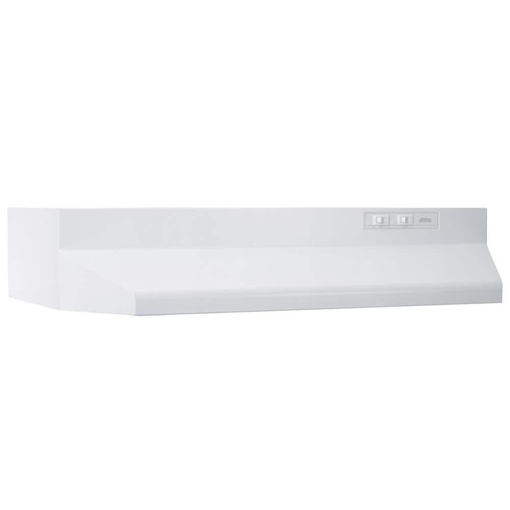 BroanNuTone BUEZ0 36 in 210 Max Blower CFM Ducted UnderCabinet Range Hood with Light and Easy Install System in White