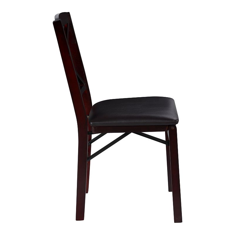 Linon Triena X-Back Folding Chair