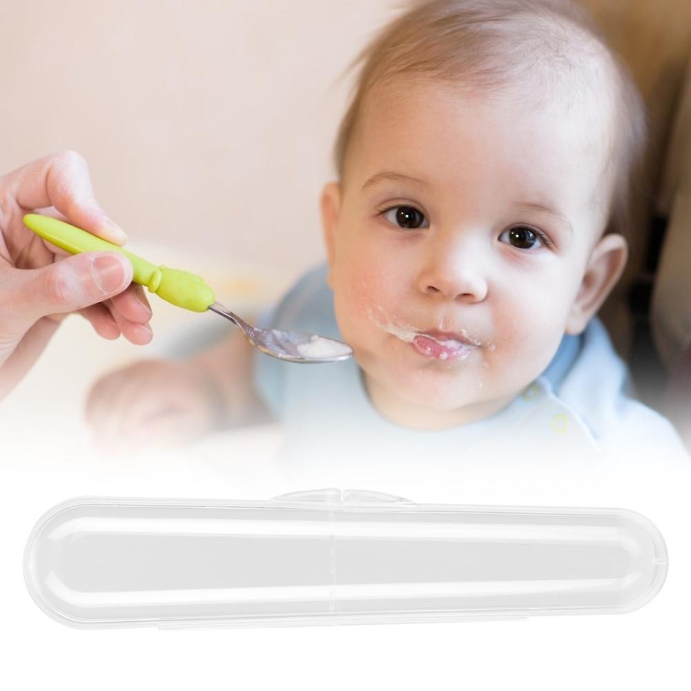 Food Grade Plastic Storage Case Box Holder For Baby Silicone Spoon