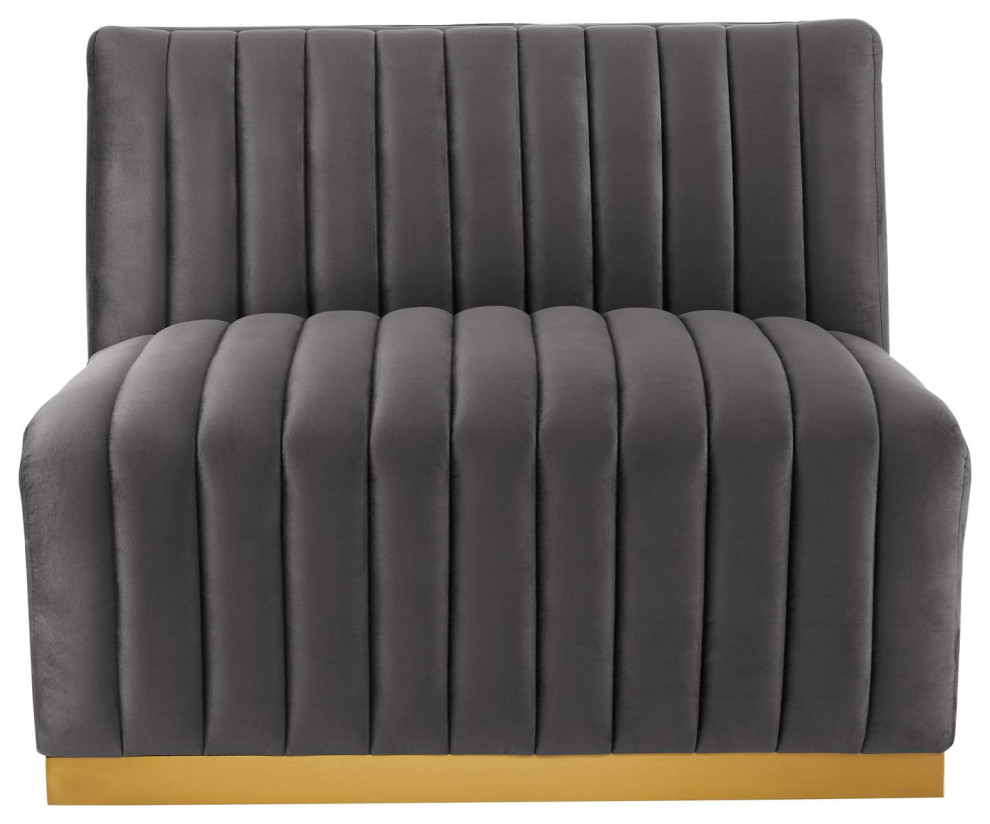 Conjure Channel Tufted Velvet Sofa   Contemporary   Sofas   by Modway  Houzz