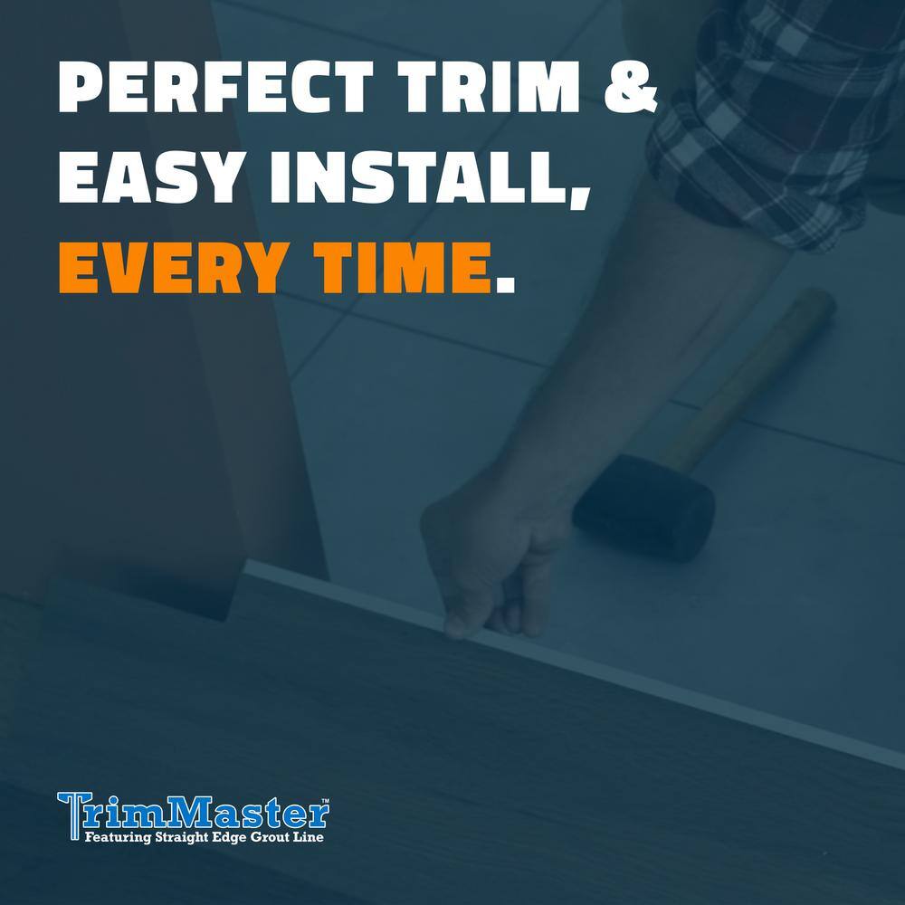 TrimMaster Silver 34 in. x 98-12 in. Aluminum L-Shaped Tile Edging Trim H8706MF98