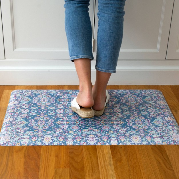 Kilim Anti fatigue Comfort Long Floor Mat Blue Brewster