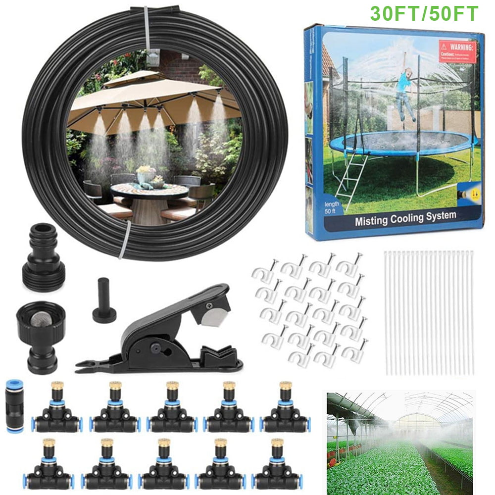 Jahy2Tech 50FT Outdoor Patio Water Mister Mist Nozzle Misting Cooling System Fan Cooler