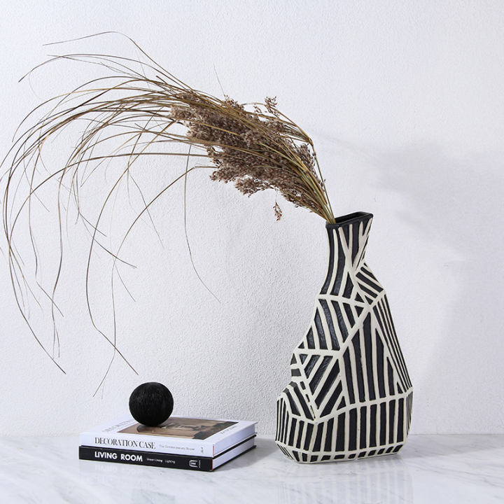 Zebra Hand Grinding Vase -B Fa-D21045B