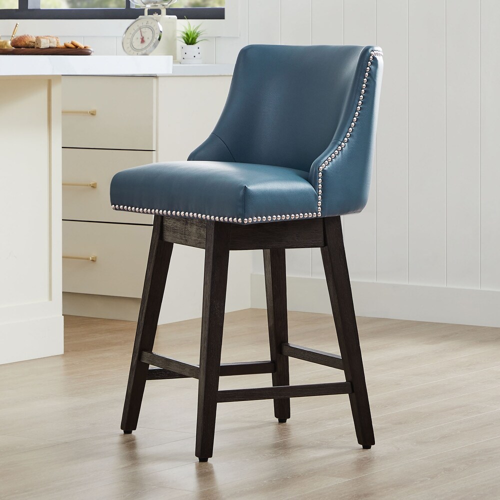 Ellie Upholstered Counter Height Swivel Barstools Single