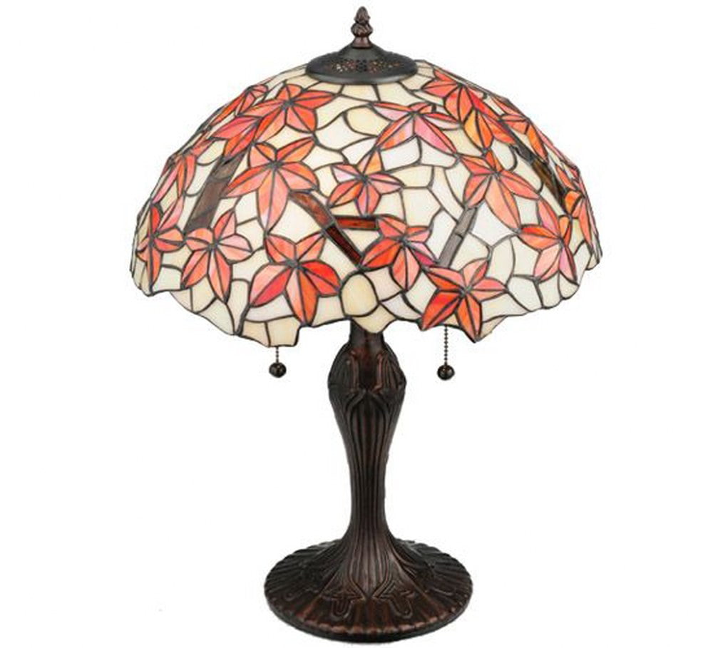 Meyda  114388 Vintage Stained Glass Coastal 22" H Starfish Table Lamp - MultiColor