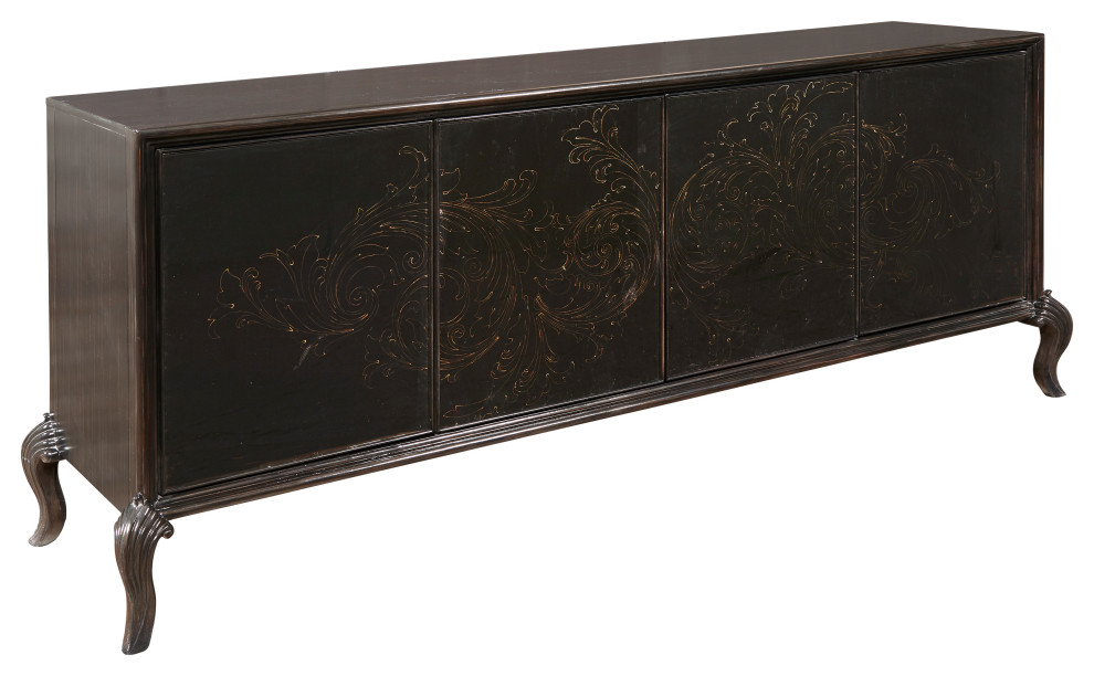 4 Door Media Credenza   Traditional   Entertainment Centers And Tv Stands   by Pulaski Furniture  Houzz