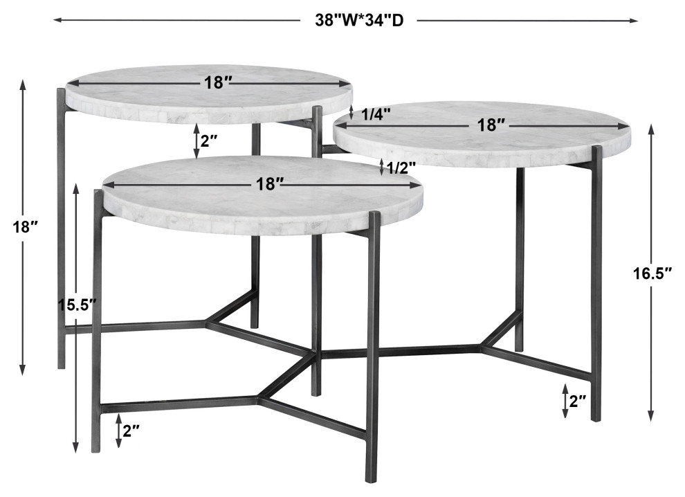 Uttermost Contarini Tiered Coffee Table   Transitional   Coffee Tables   by HedgeApple  Houzz