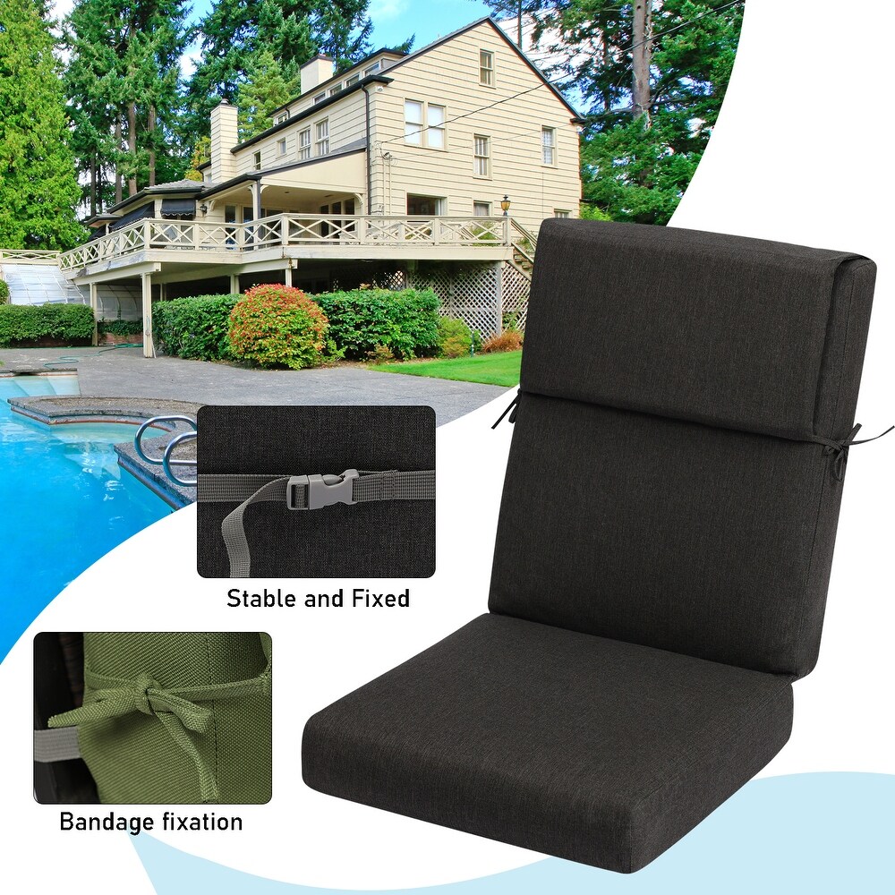 Aoodor Patio High Back Chair Cushions Set of 4，46x21x4 Inches(Only Cushions)