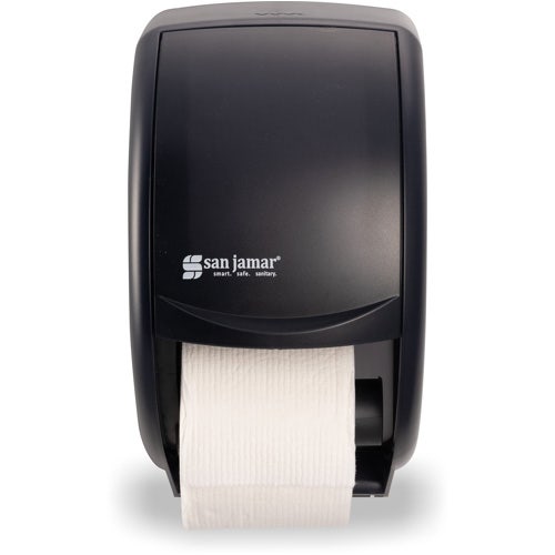 San Jamar R3500TBK Duett Classic Toilet Tissue Dispenser， Black Pearl