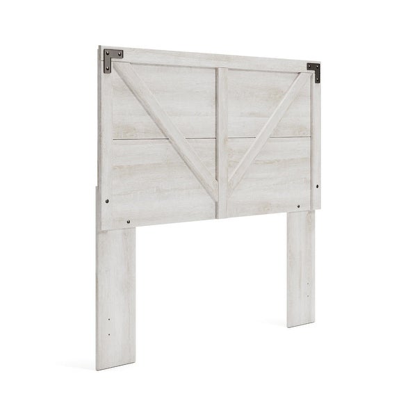 Signature Design by Ashley Shawburn Whitewashed Crossbuck Panel Headboard - - 32607414