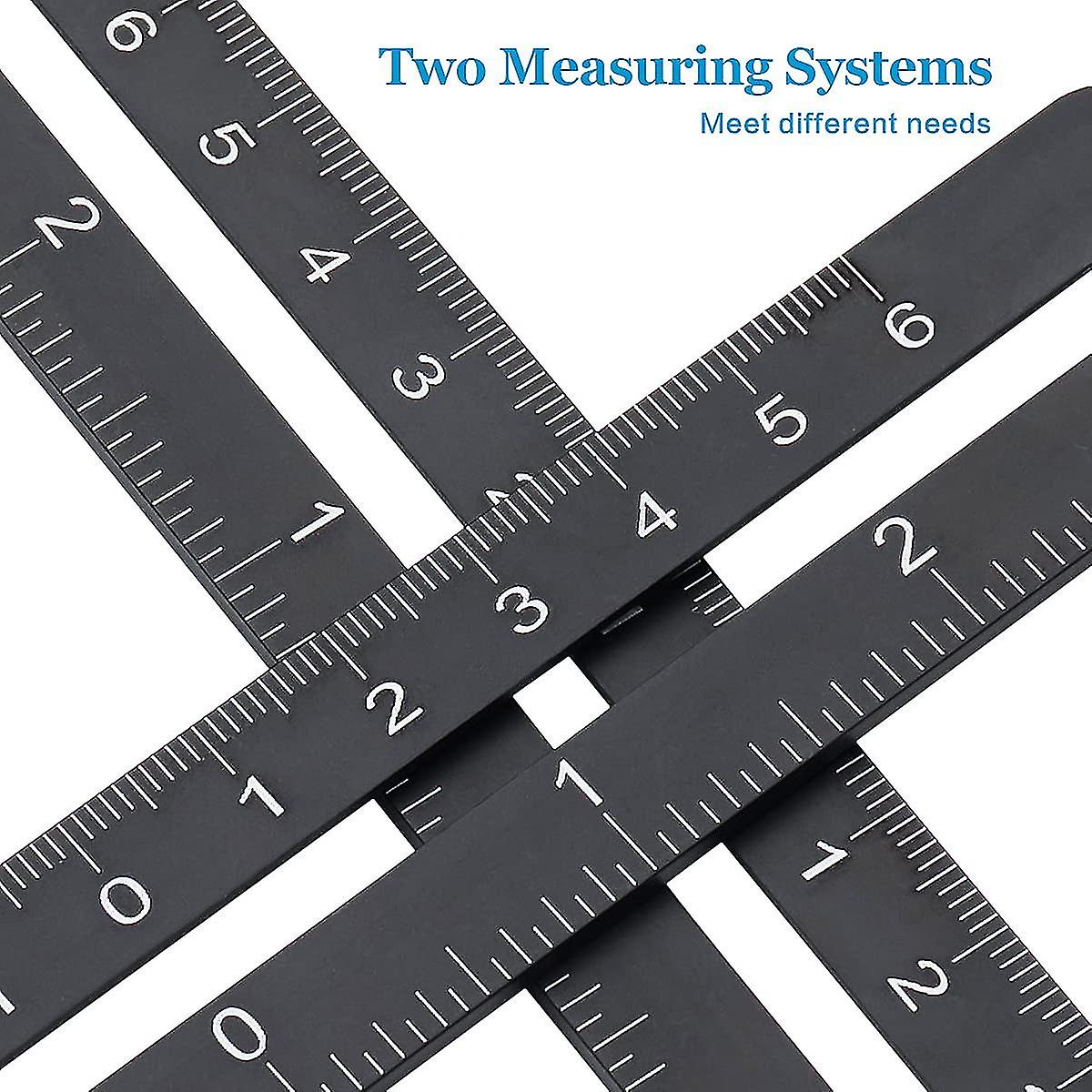 Multi-angle Measuring Ruler，12-sides Protractor Tool Improve Aluminum Alloy Universal Opening Locator