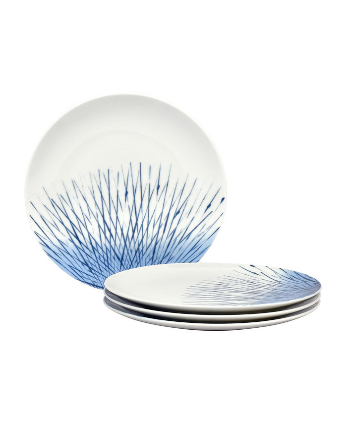 Noritake Hanabi Set  4 Coupe Dinner Plates