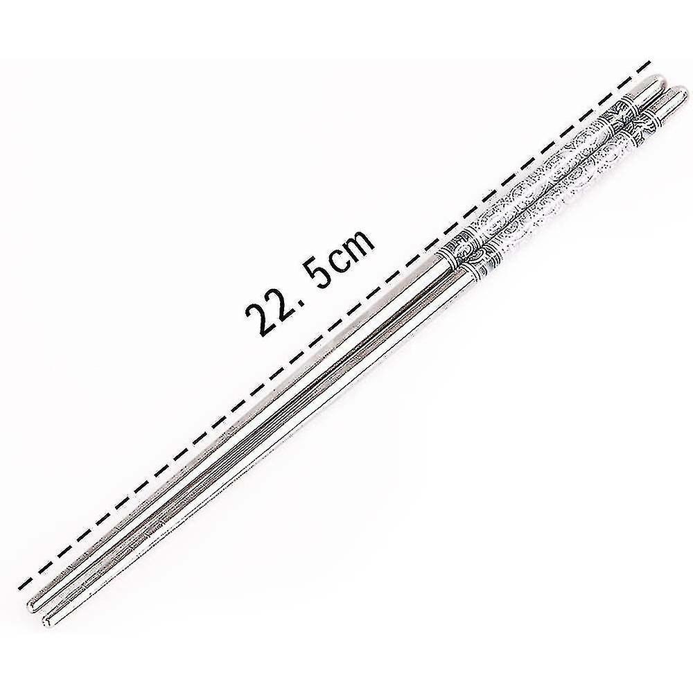 5 Pairs Of Chopsticks Made Of Stainless Steel Chopsticks Non-slip