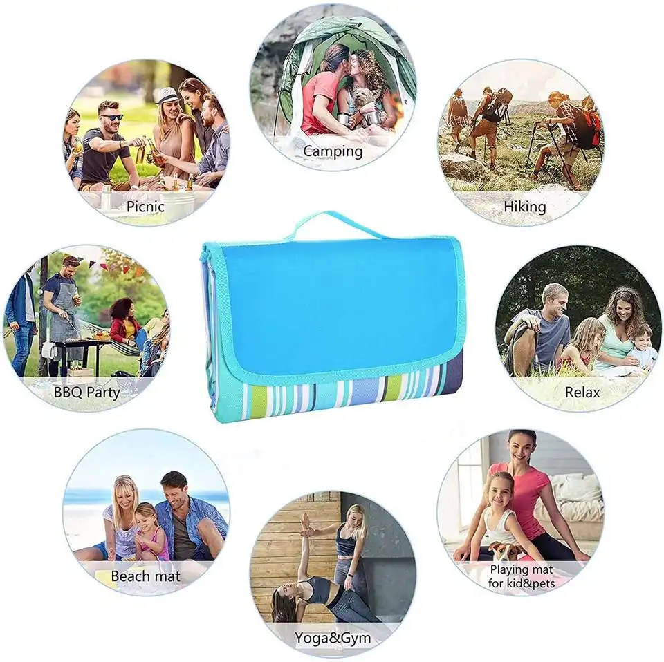 Johold Picnic Blanket Waterproof Beach Mat Camping Mat Picnic Mat Ground Sheet Hiking Travel Outdoor