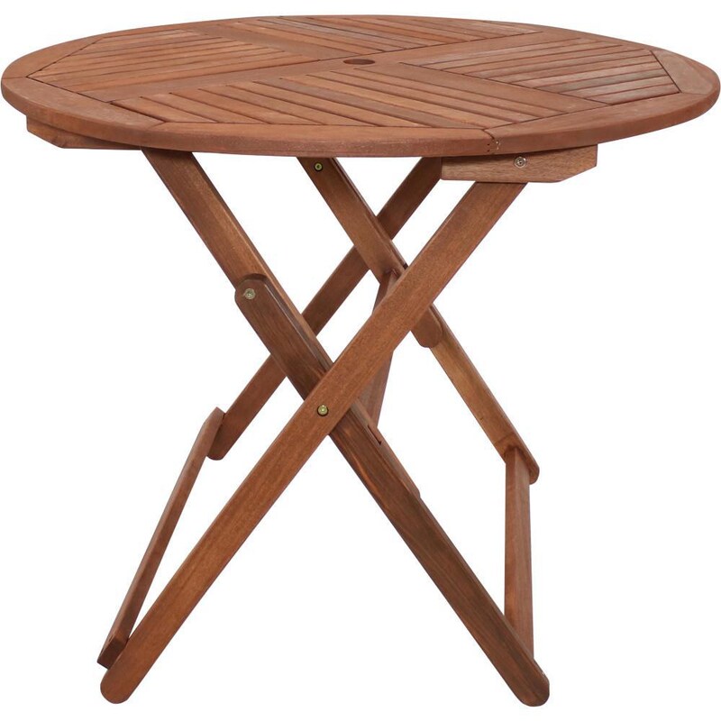 Ultimate Patio 35 1/2-Inch Meranti Wood Folding Round Table