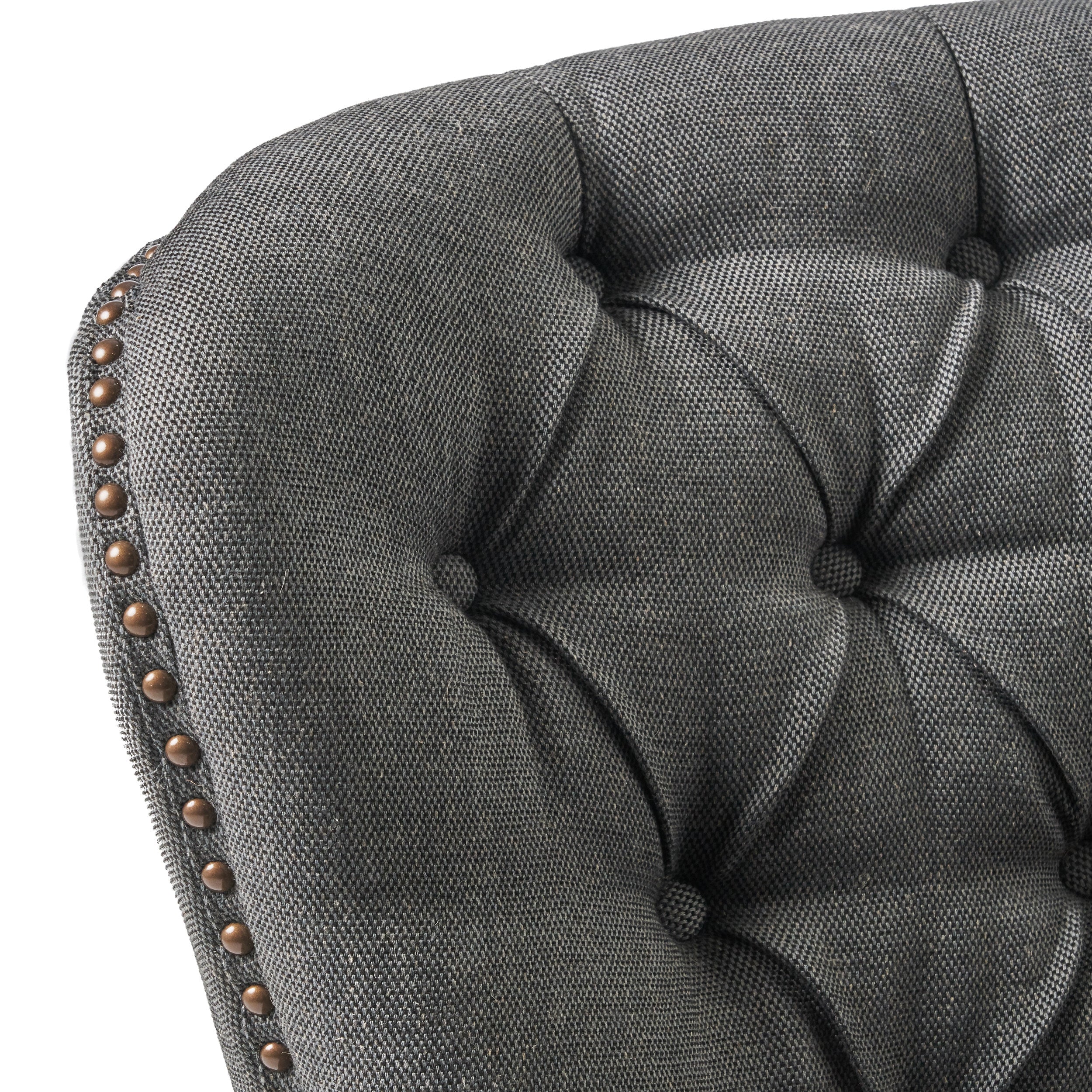 Alfred Button Tufted Fabric Club Chair