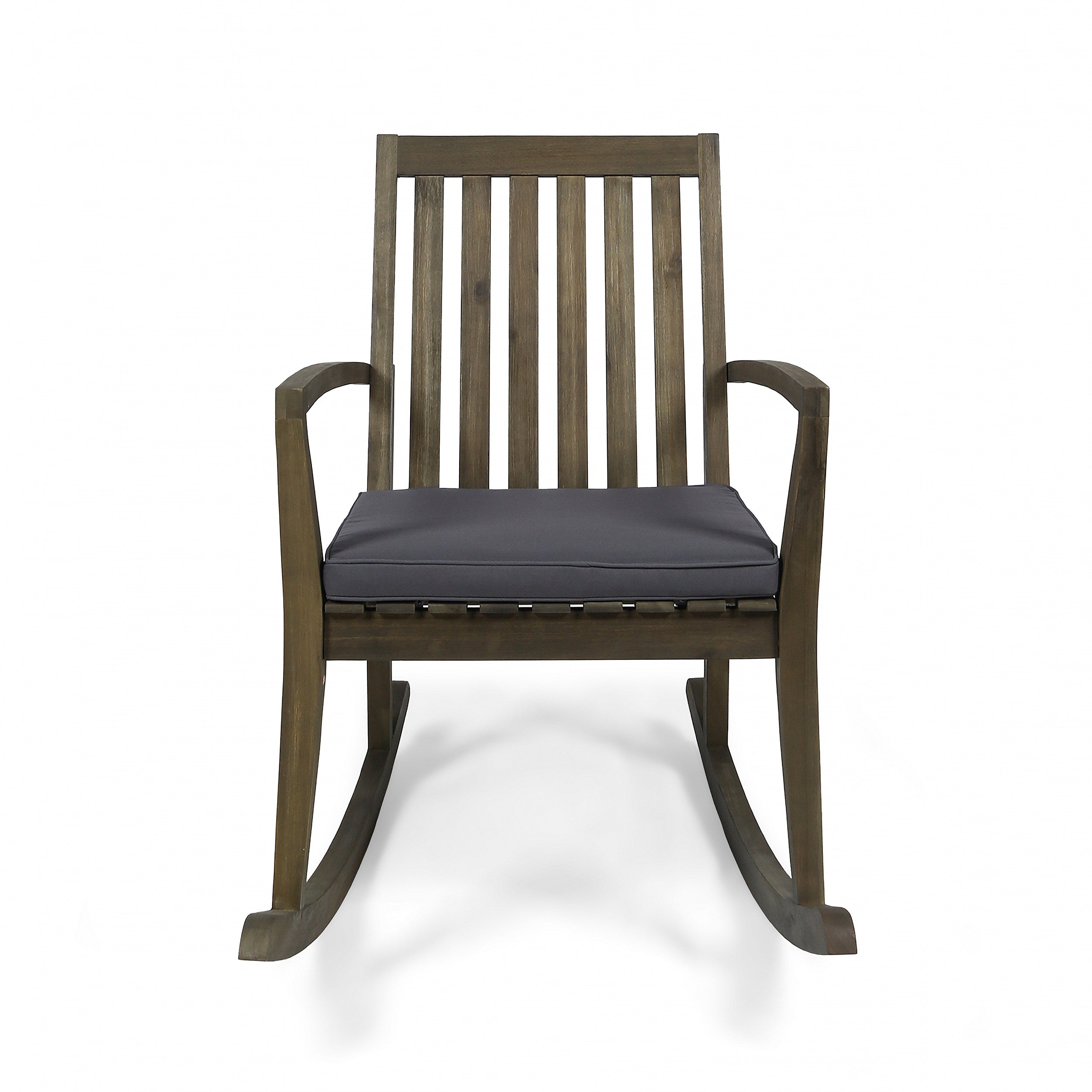 Yvonne Outdoor Acacia Wood Rocking Chair with Water-Resistant Cushions