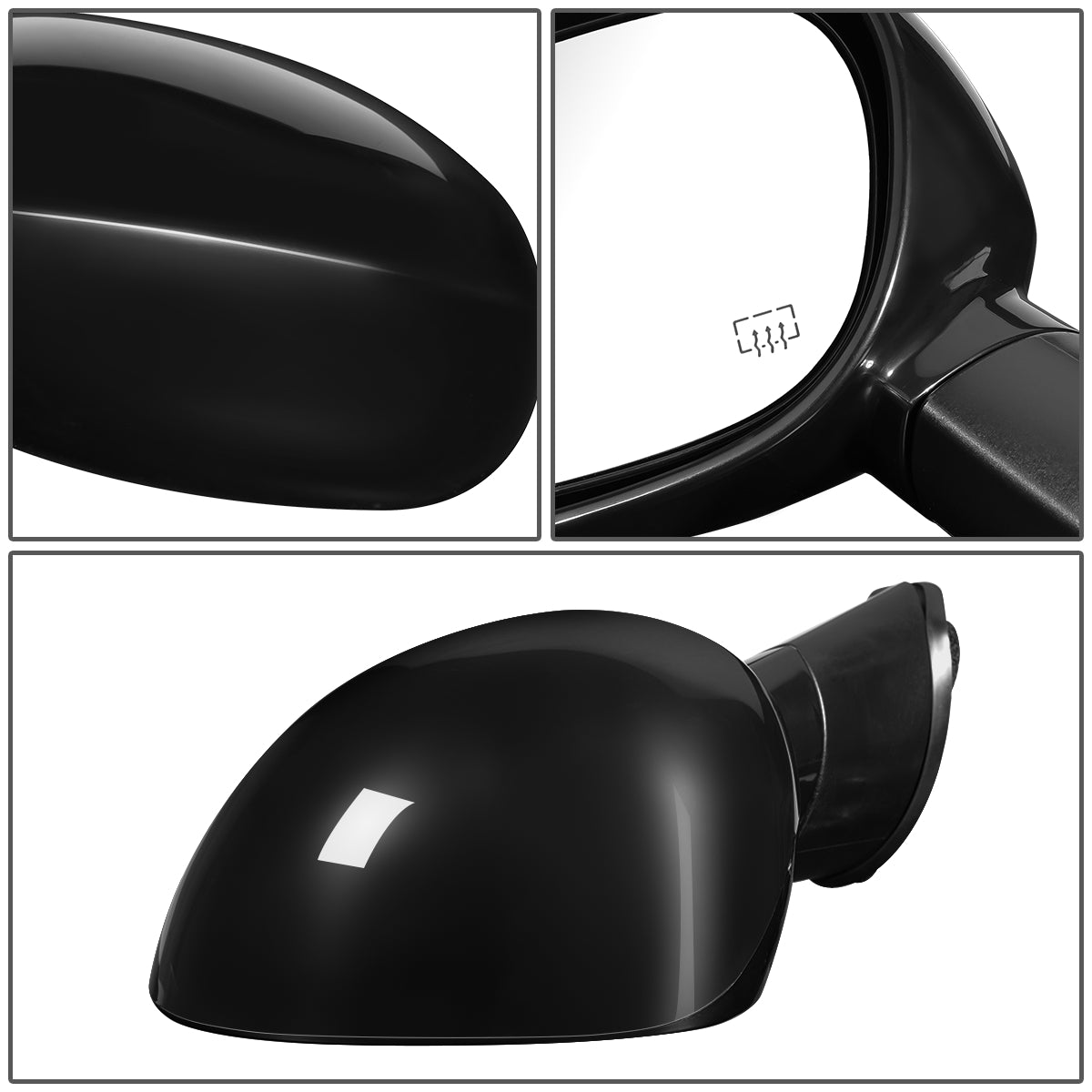 DNA Motoring OEM-MR-CH1320311 For 2008 to 2014 Dodge Challenger OE Style Power Heated Left Side View Door Mirror