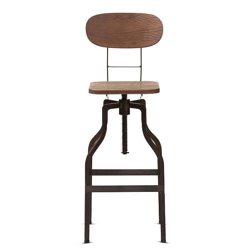 Baxton Studio Varek Adjustable Bar Stool