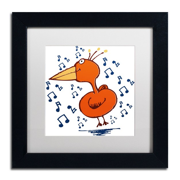 Trademark Fine Art carla Martell x27 music Bird x27 Matted Framed Art