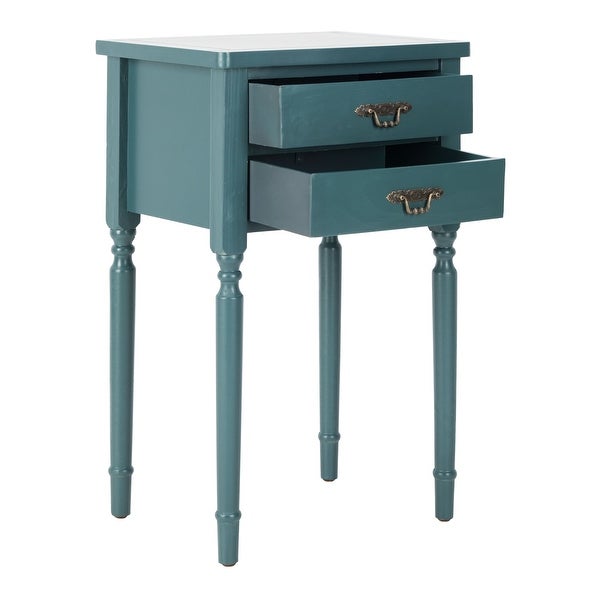 SAFAVIEH Marilyn Teal Storage End Table - 18.1