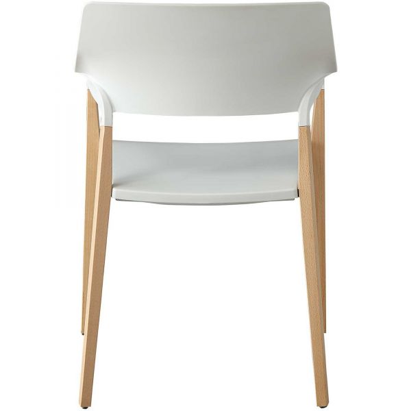 Lorell Wood Legs Stack Chairs