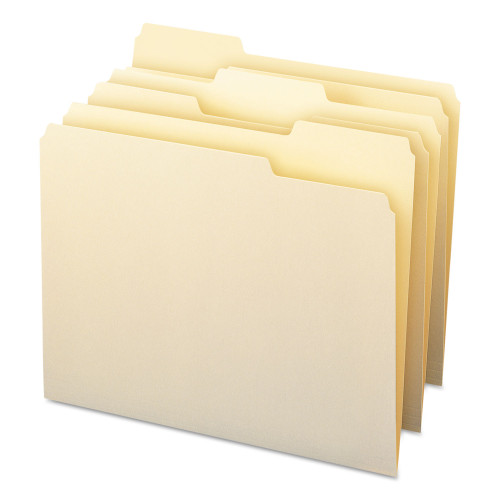 Smead Manila File Folders， 1/3-Cut Tabs， Letter Size， 100/Box (10330)