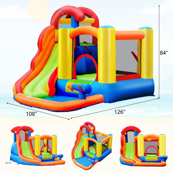 Costway 56297043 6 in 1 Water Park Bounce House fo...