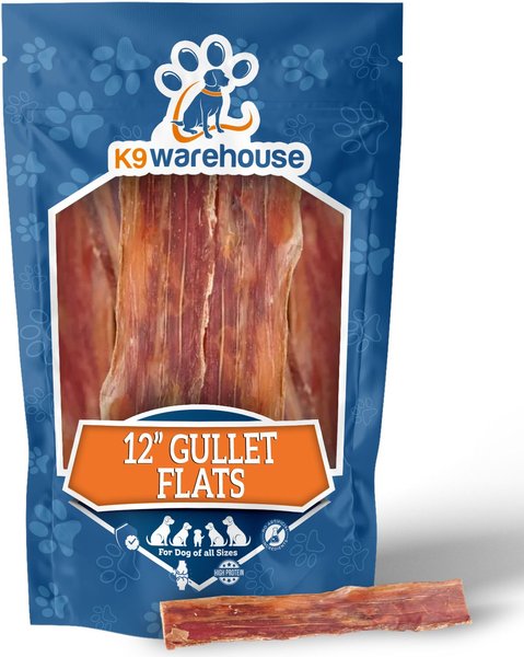 K9warehouse Gullet Flats 12-inch Beef Flavored Dog Chews