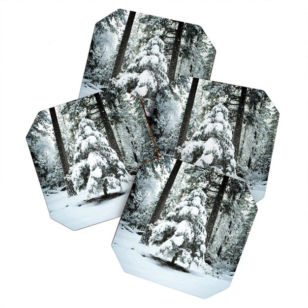 Bree Madden Winter Snow Set Of 4 Coasters Deny Designs