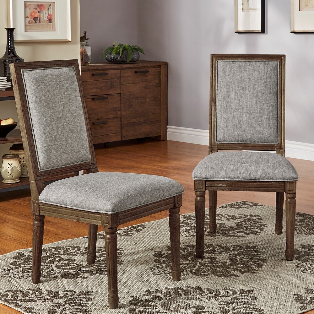 Deana Rectangular Linen Dining Chairs (Set of 2) by iNSPIRE Q Artisan